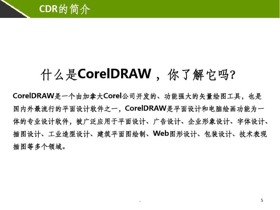 CDR基本知识简介PPT课件_第5页