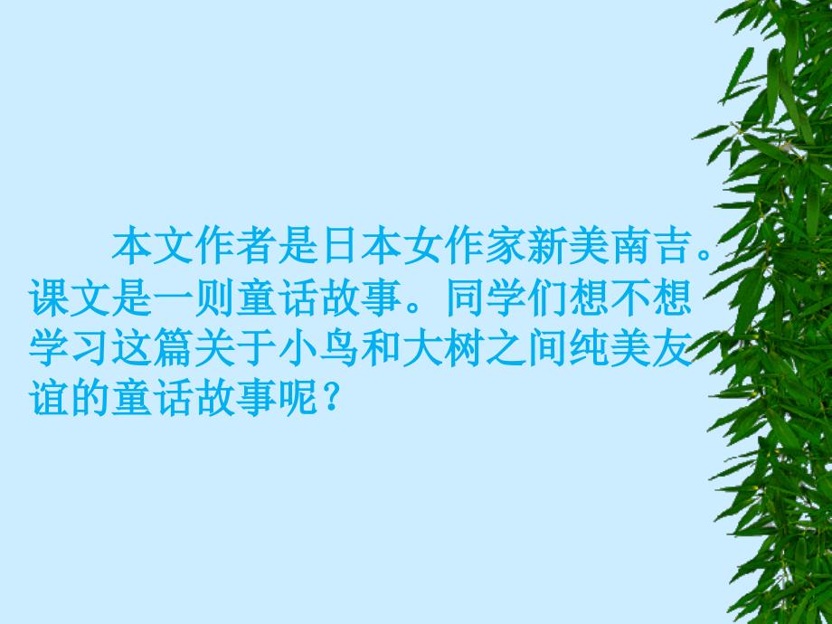 童话故事去年的树教学PPT_第2页