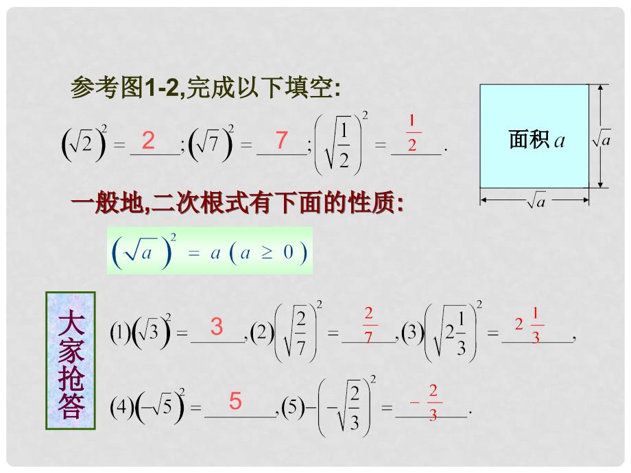 八年级数学下册 1.2.1 二次根式的性质课件 （新版）浙教版_第3页