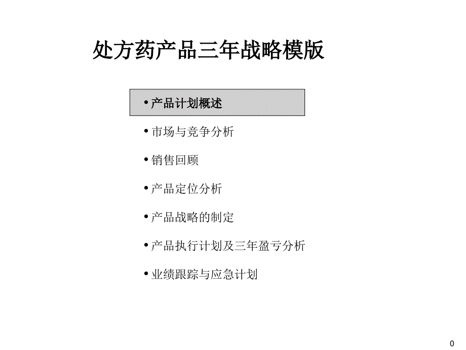 处方药产品战略模板_第1页