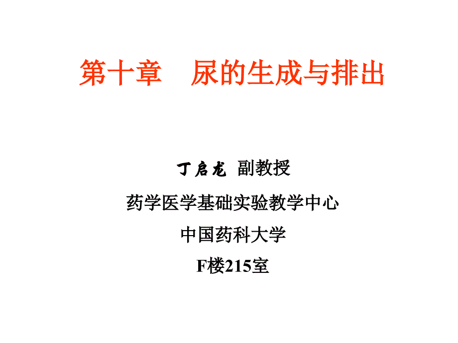 《尿的生成与排出》PPT课件_第1页