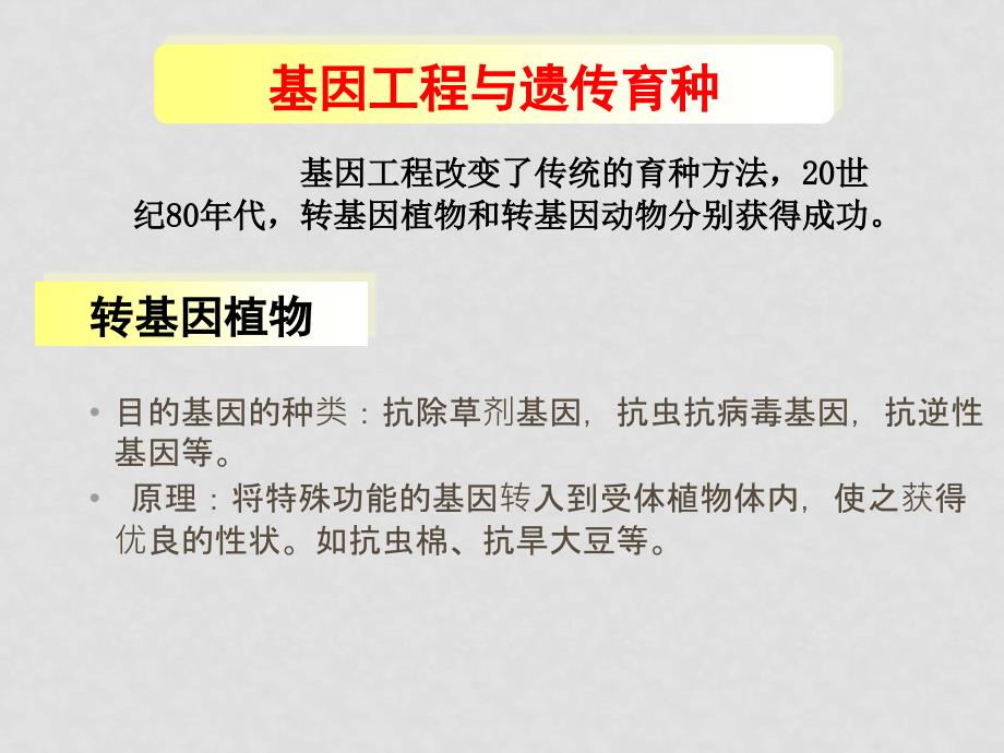 高中生物成套课件人教版选修33基因工程的应用_第2页