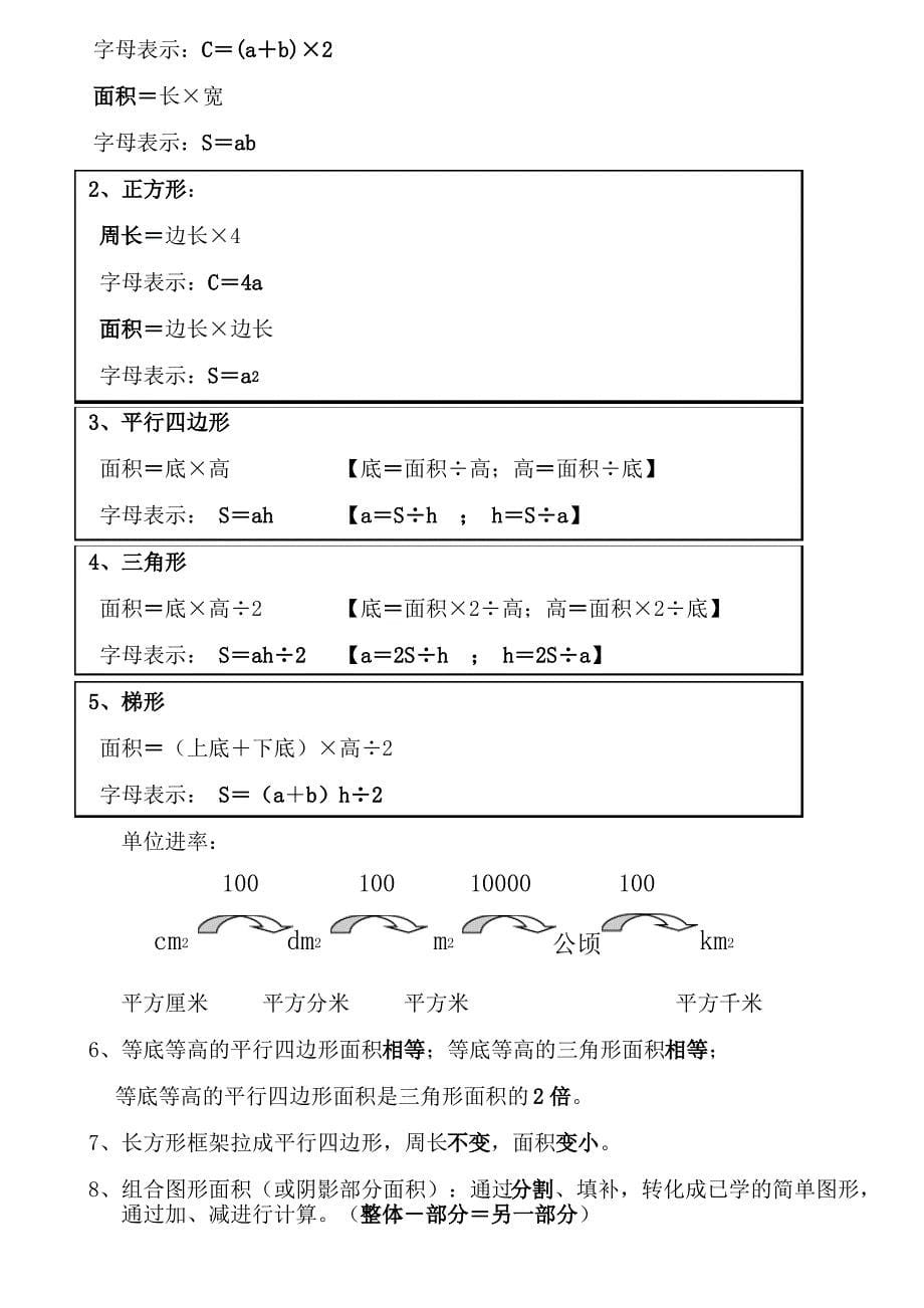 人教版小学五年级数学上册知识点归纳总结_第5页