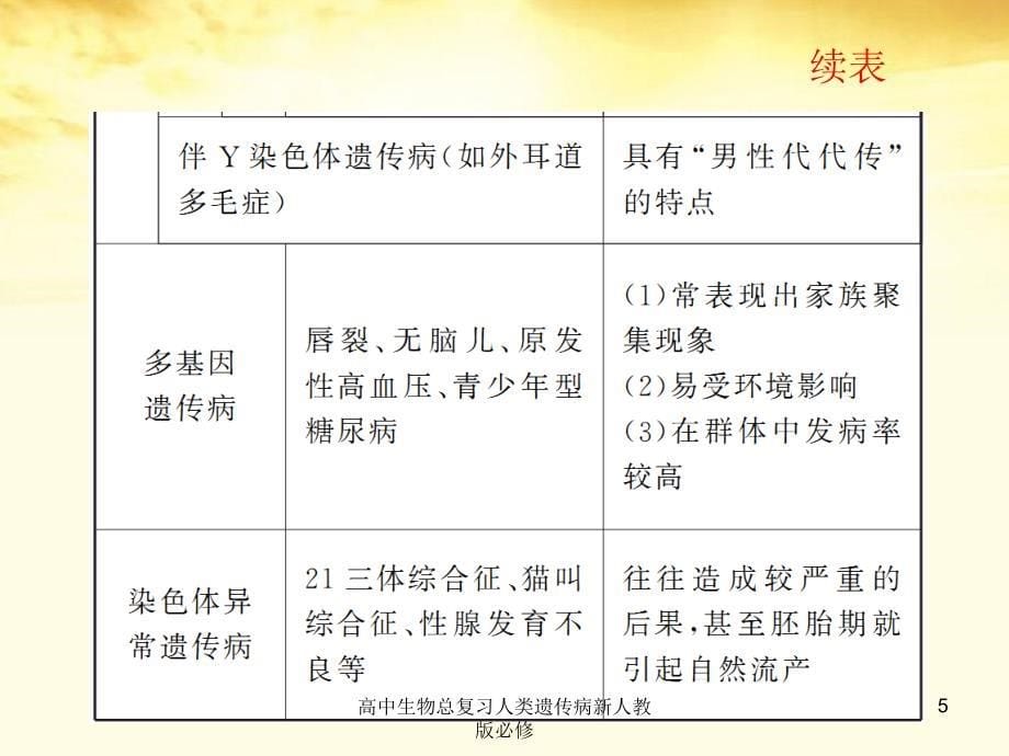 高中生物总复习人类遗传病新人教版必修课件_第5页