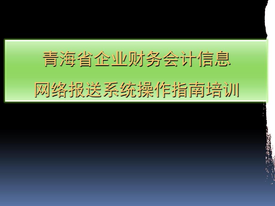 课件青海省企业财务会计信息网络报送系统操作指南培训_第1页