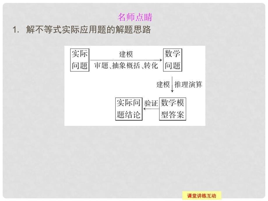 高中数学 3.4 不等式的实际应用课件 新人教B版必修5_第5页