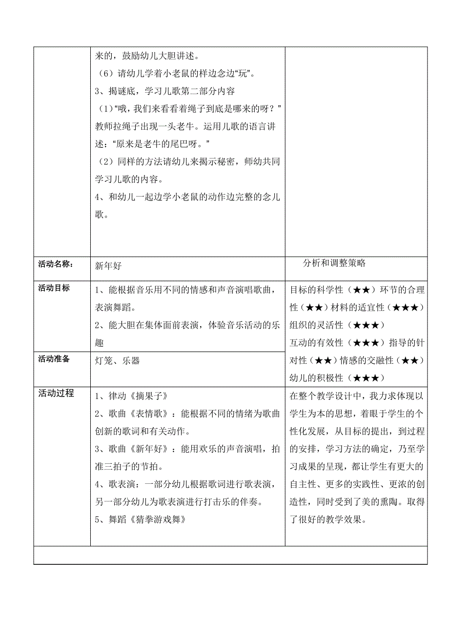 浙江大学幼儿园半日活动计划表_第2页