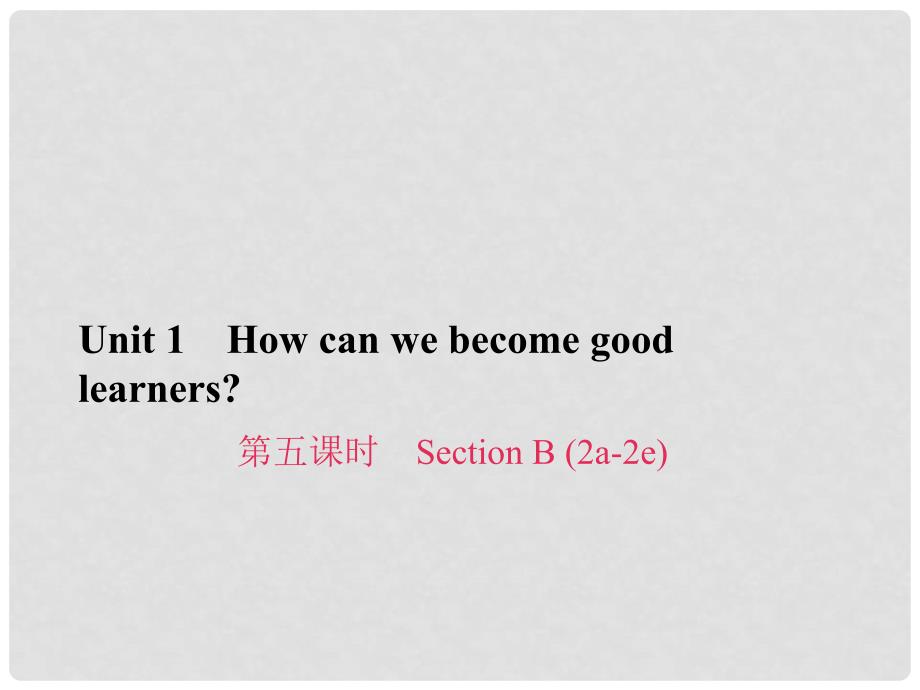 原九年级英语全册 Unit 1 How can we become good learners（第5课时）Section B（2a2e）习题课件 （新版）人教新目标版_第1页