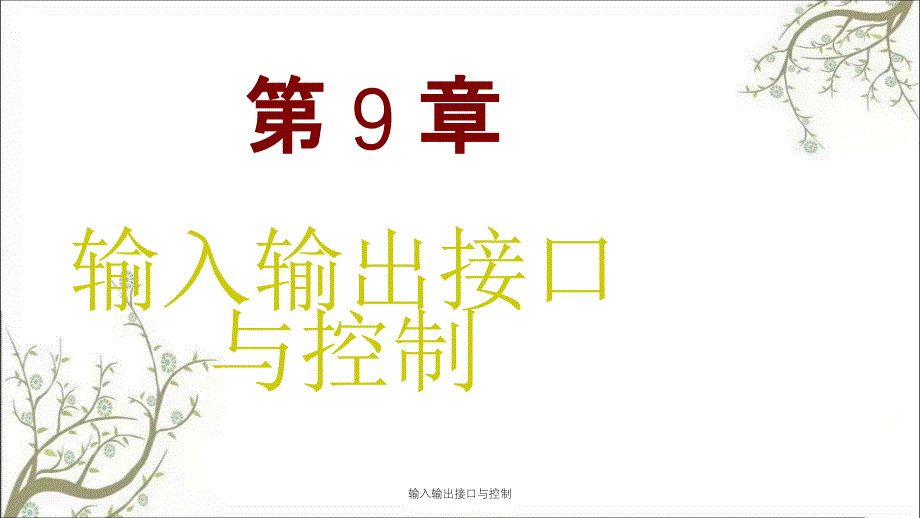 输入输出接口与控制_第1页