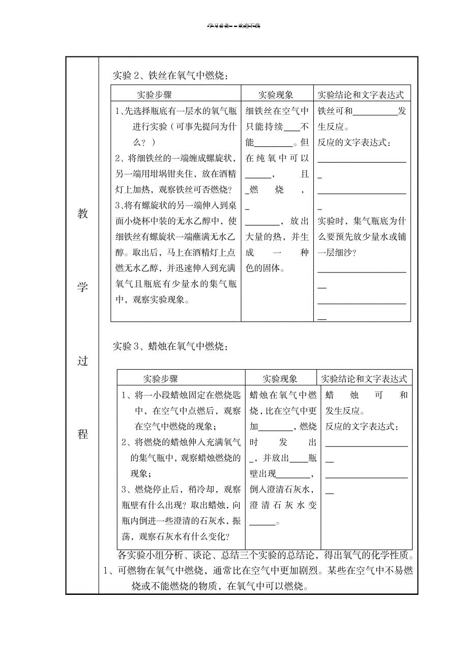 2023年初三化学氧气的性质精品讲义1_第4页