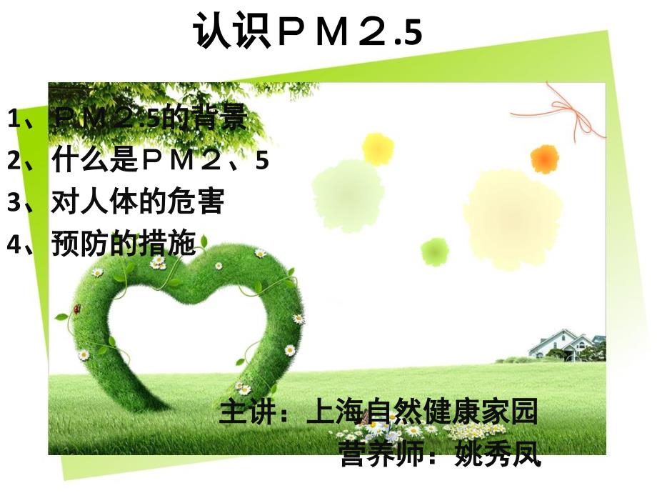 大气中的PM25以及对人体的危害_第1页