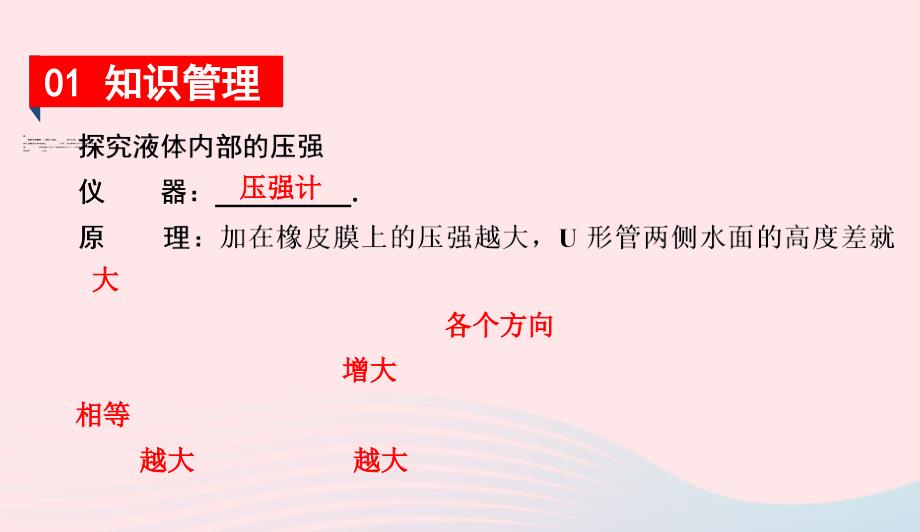 八年级物理下册8.2研究液体的压强第1课时研究液体的压强课件新粤教沪1_第3页