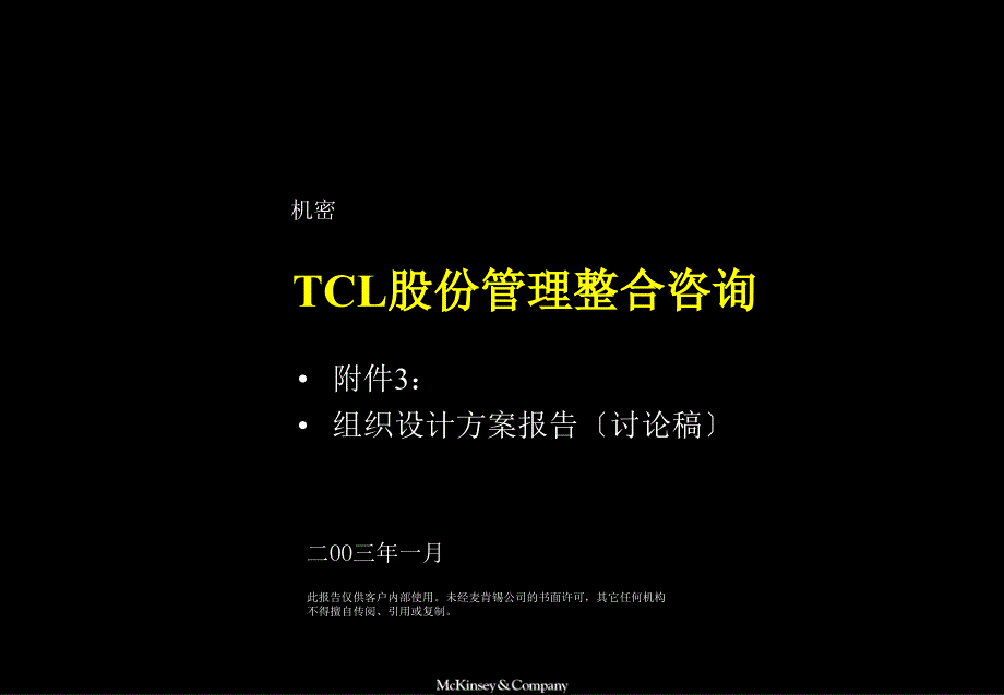 麦肯锡TCL股份组织结构设计方案_第1页