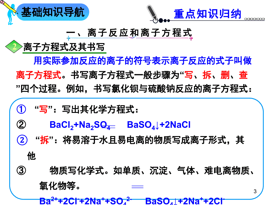 高三化学第一轮复习离子反应专题复习课堂PPT_第3页