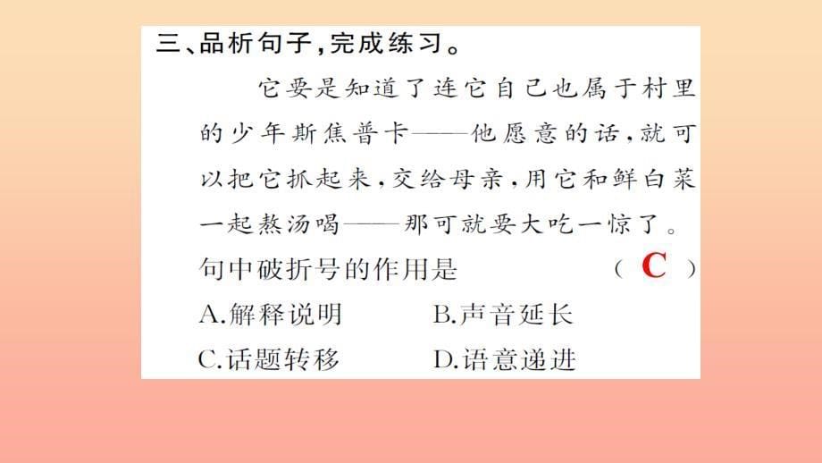 四年级语文上册第四组14白公鹅习题课件新人教版.ppt_第5页