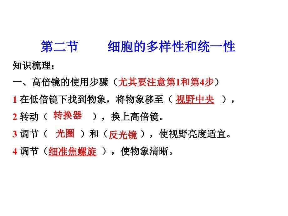 人教版教学课件高中生物高考第一轮复习第1章走近细胞_第5页