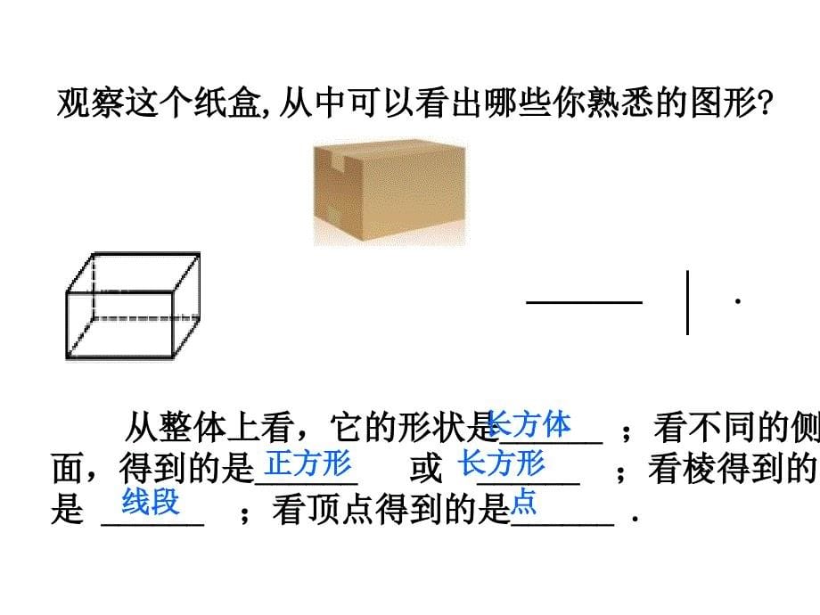 人教版数学七年级上册课件：411立体图形与平面图形_第5页