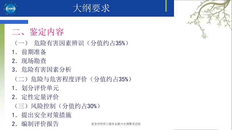 安全评价师三级专业能力大纲要求总结PPT课件_第4页