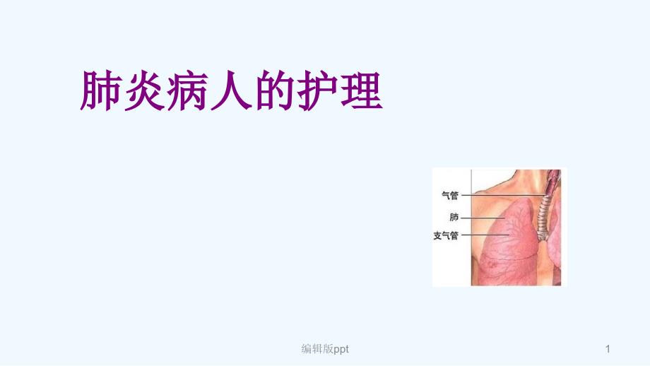 肺炎的护理PPT课件_第1页