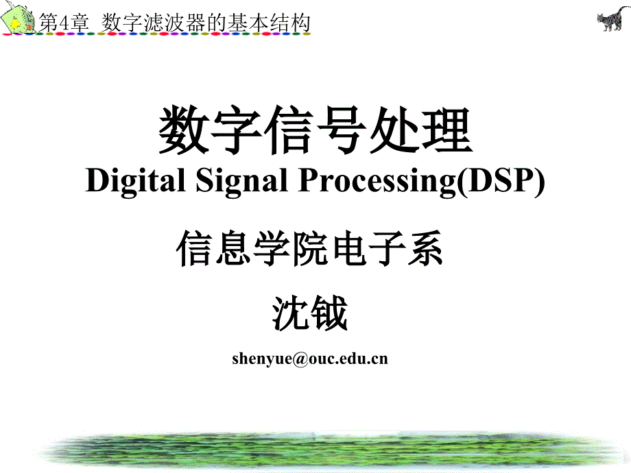 数字信号处理第4章_第1页