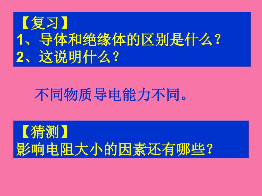 第节影响导体电阻大小的因素ppt课件_第1页