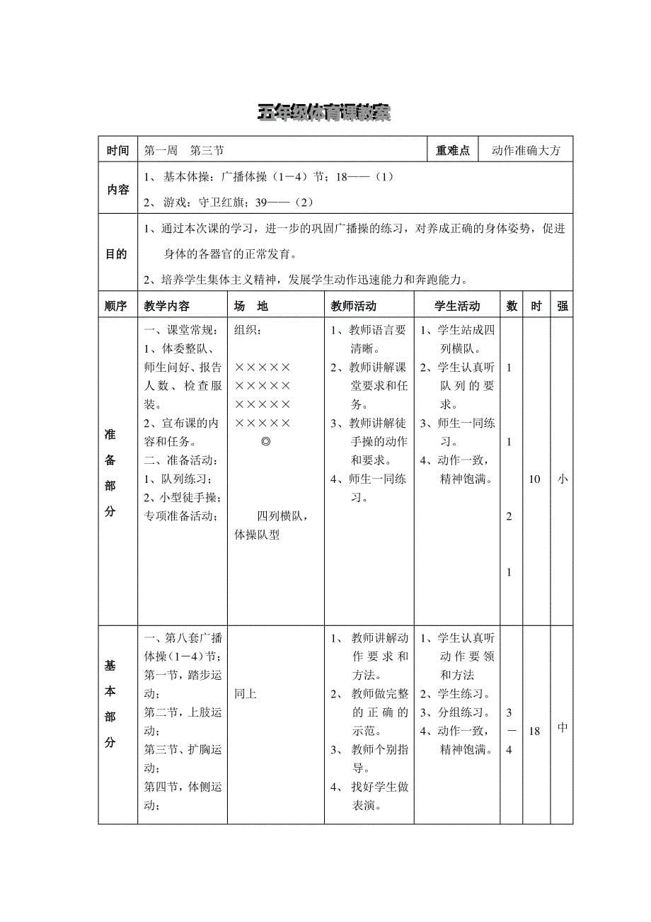 五年级体育教案 下册全集_第5页