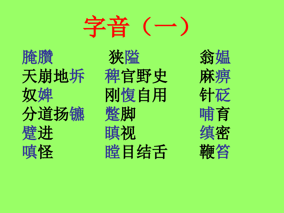 高考语文专题复习课件：必考题型——字音检测_第2页