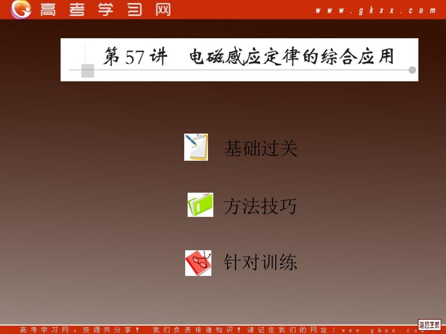 高考物理一轮复习：第12单元《电磁感应》课件（第57讲）_第2页
