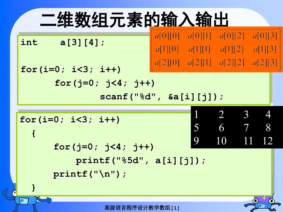 高级语言程序设计教学数组[1]课件_第4页