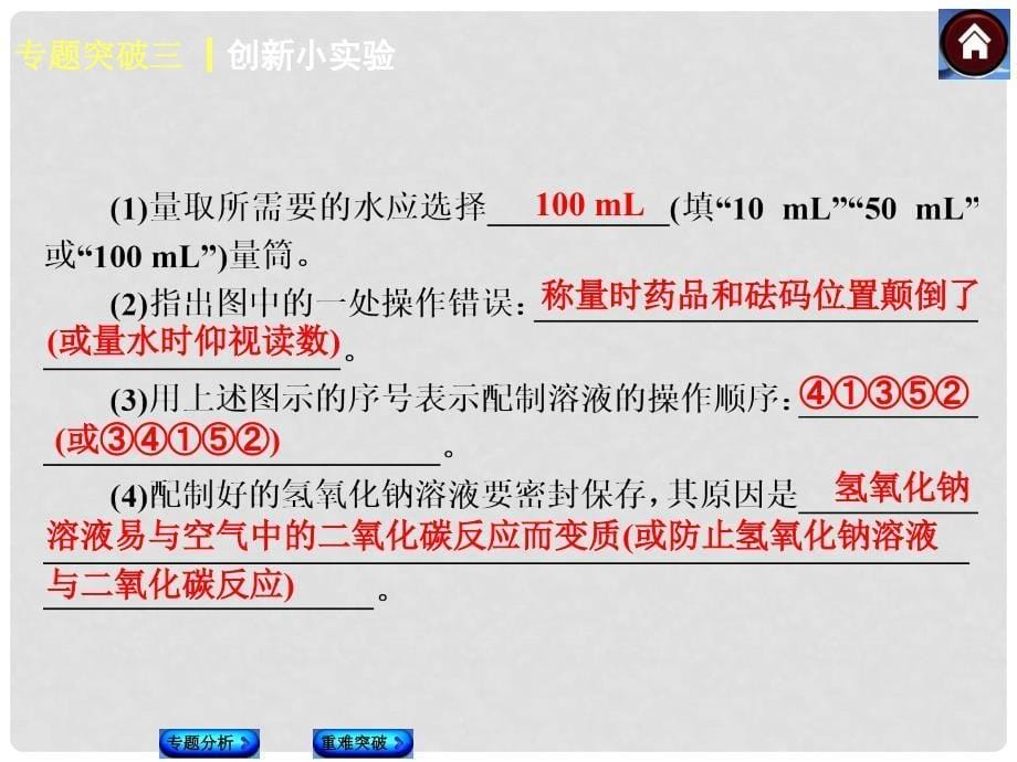 中考化学复习方案 专题突破三 创新小实验课件（专题分析+重难突破 含试题）_第5页