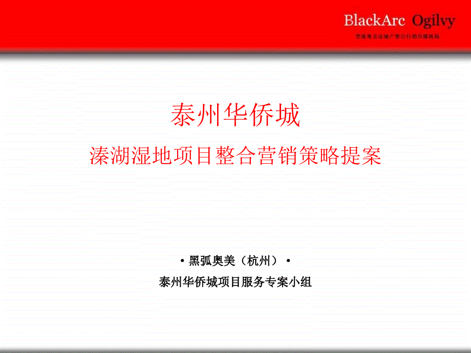 【黑弧奥美】泰州华侨城&#183;溱湖湿地项目整合营销策略提案_第3页