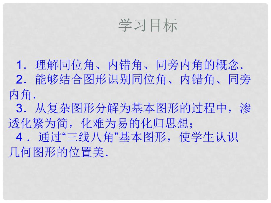 福建省泉州市泉港三川中学七年级数学上册 5.1.3 同位角、内错角、同旁内角课件 华东师大版_第2页