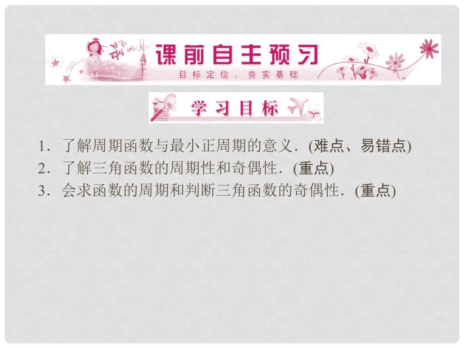 高考数学总复习 1421 正弦函数、余弦函数的性质(一)课件 新人教A版_第2页