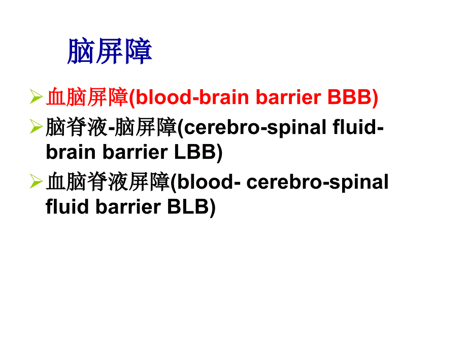 药物与脑屏障基础知识PPT课件_第2页