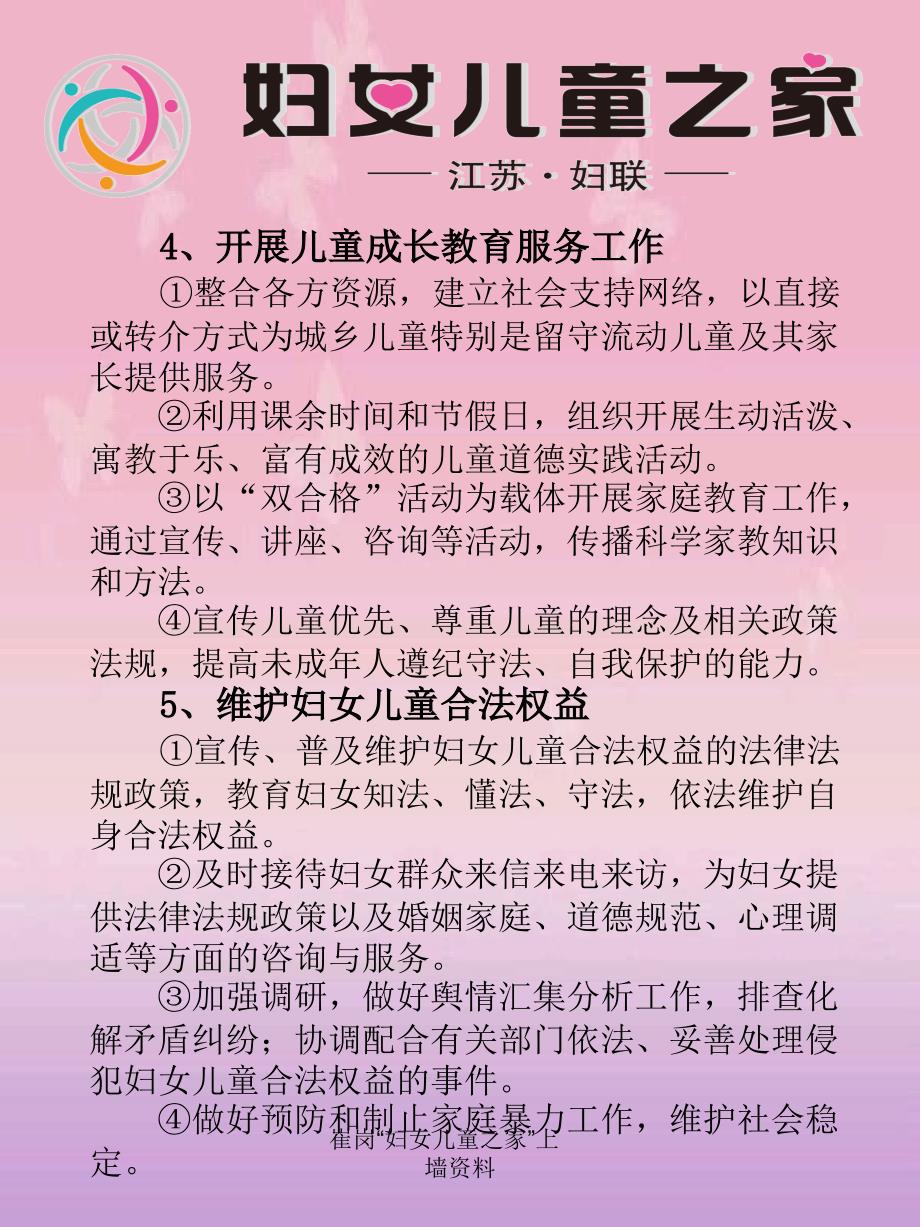 崔岗妇女儿童之家上墙资料课件_第3页