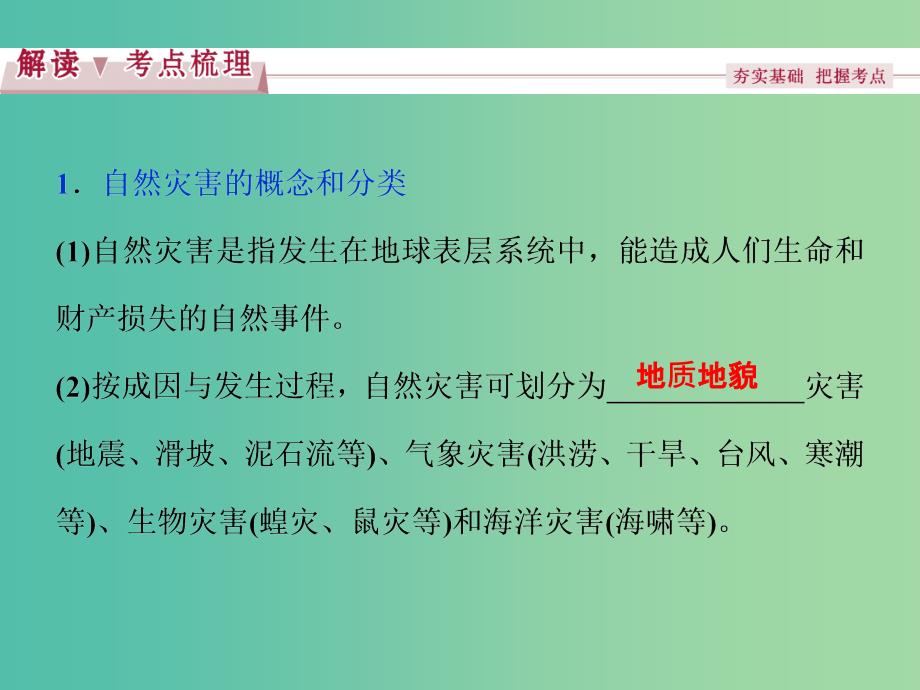 高考地理总复习 第四章 自然环境对人类活动的影响 第四节 自然灾害对人类的危害课件 湘教版必修1.ppt_第3页