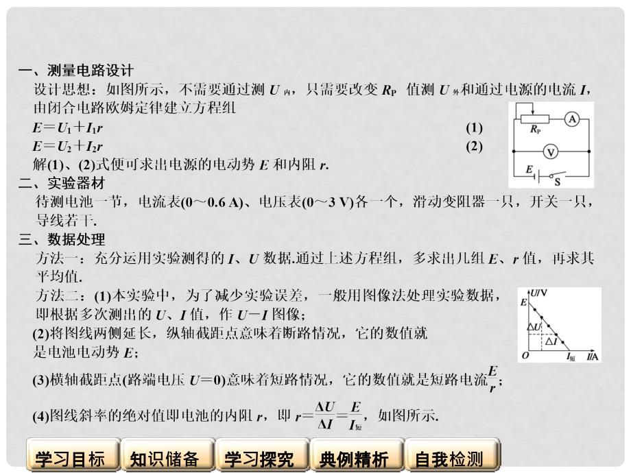 高中物理 第4章 测量电源的电动势和内阻课件 沪科版选修31_第3页