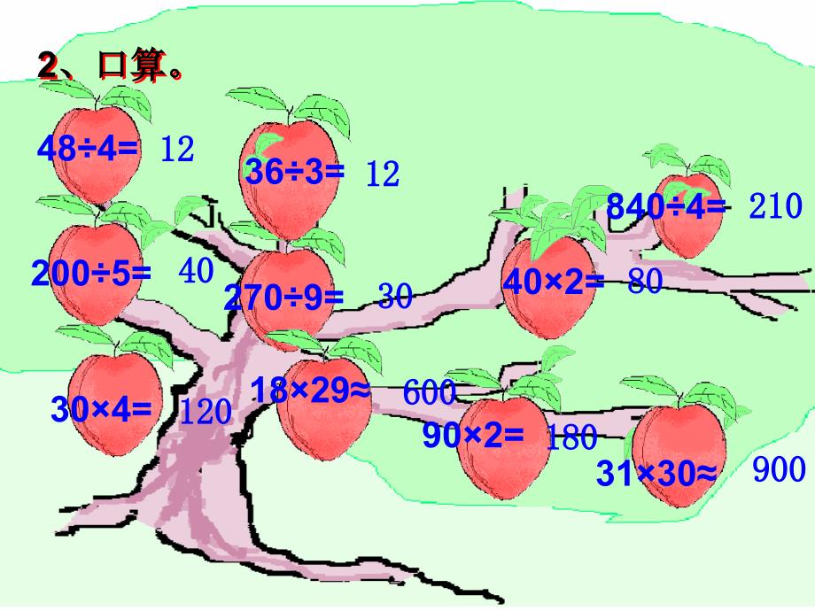 人教版四年级上册除数是两位数的除法《口算除法》.ppt_第3页