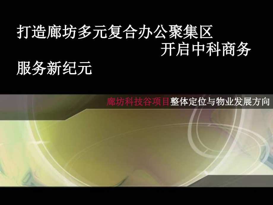 科技谷项目整体定位报告_第1页