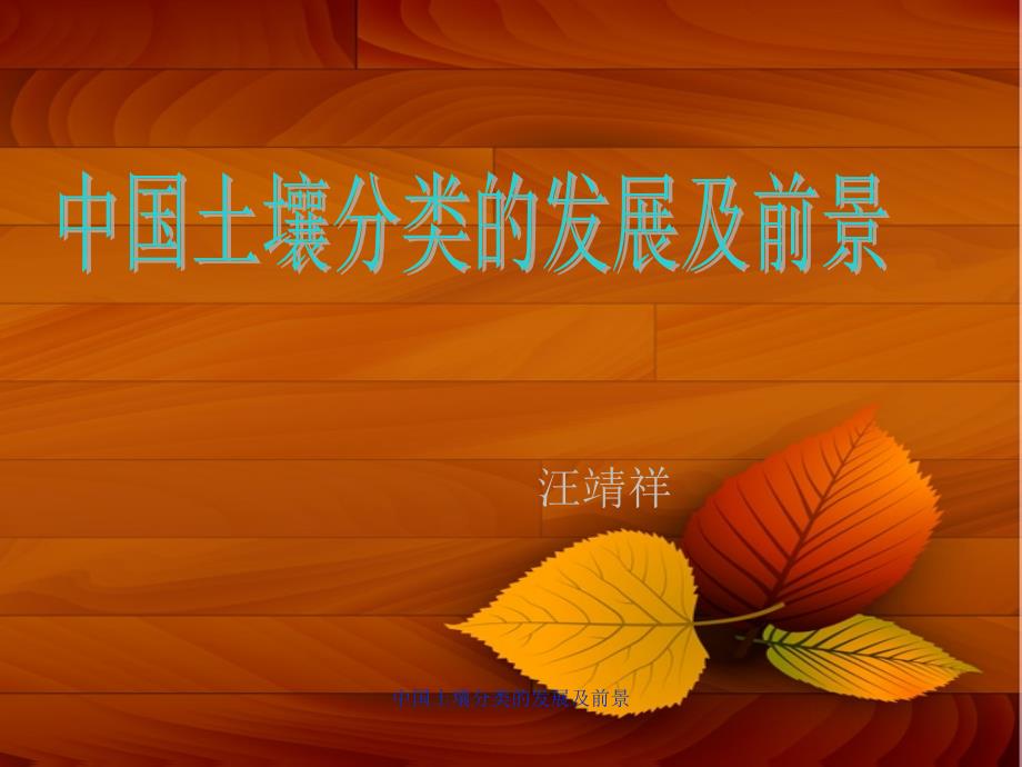 中国土壤分类的发展及前景课件_第1页
