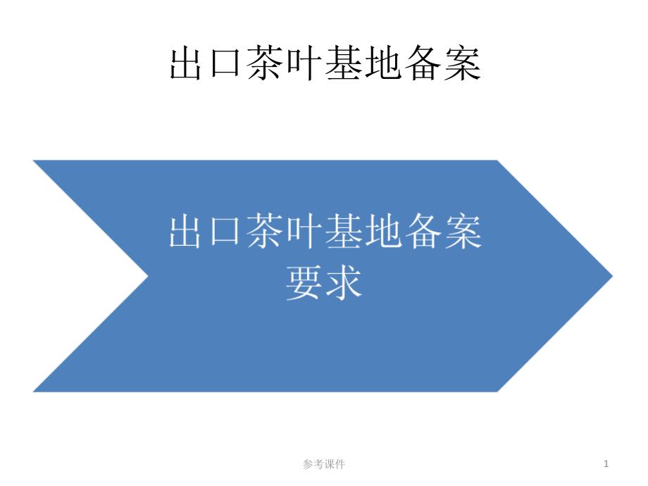 出口茶叶基地备案要求【优质材料】_第1页