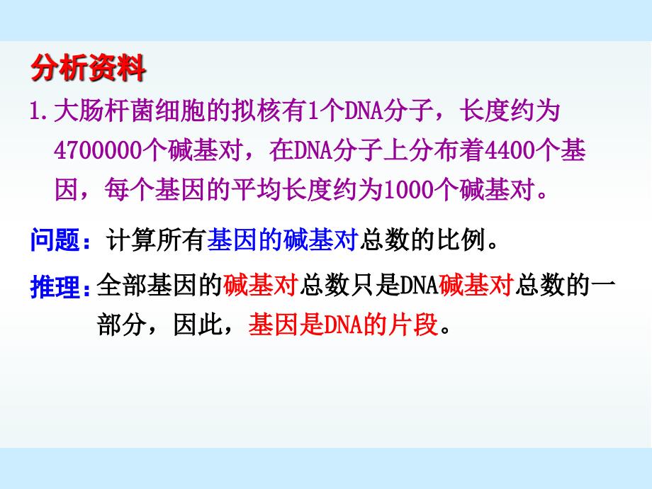 人教版新课标高中生物必修2精美课件第3章第4节基因是有遗传效应的DNA片段_第4页