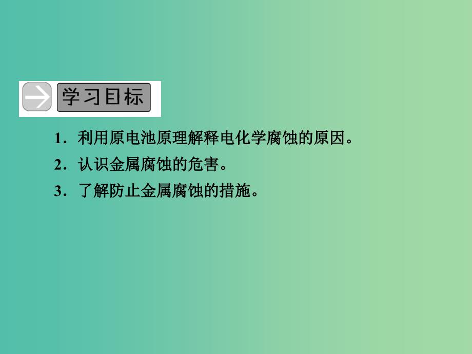 高中化学 专题1 第3单元 金属的腐蚀与防护课件 苏教版选修4.ppt_第3页