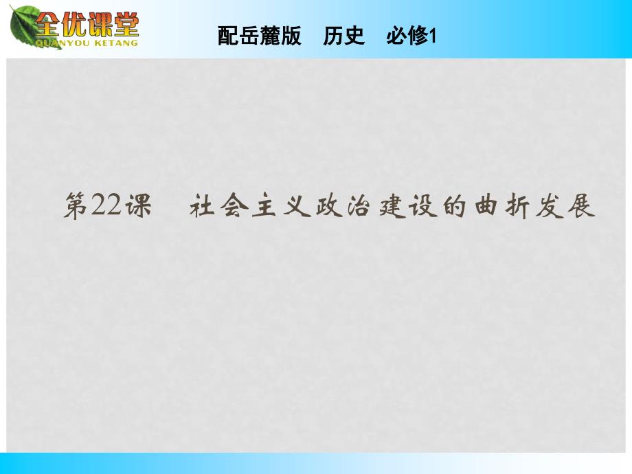 高中历史 第22课社会主义政治建设的曲折发展课件 岳麓版必修1_第2页