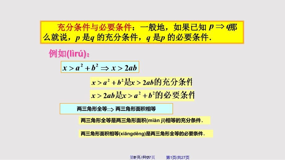 充分条件与必要条件实用教案_第1页