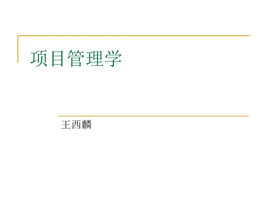 项目管理学课件_第1页