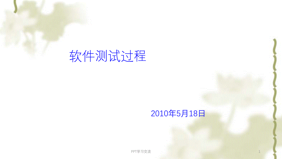 软件测试过程课件_第1页