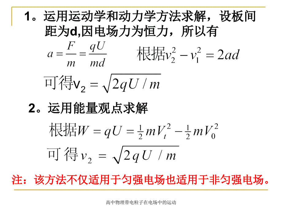 高中物理带电粒子在电场中的运动_第4页