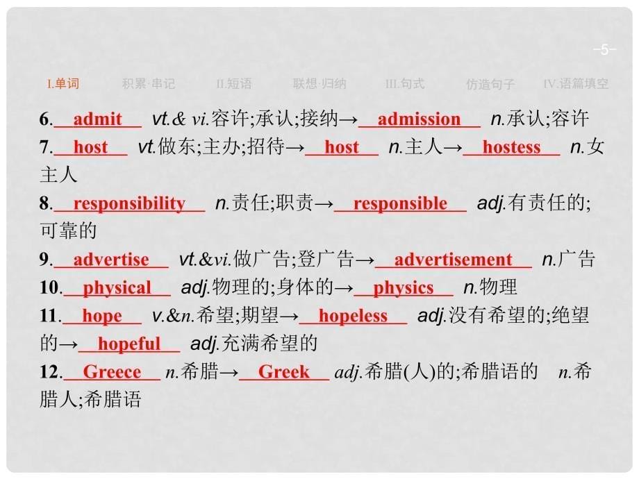 高三英语一轮复习 Unit 2 The Olympic Games课件 新人教版必修21_第5页