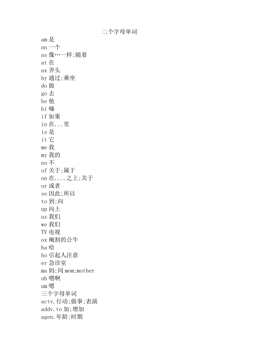 部分个字母单词_第1页